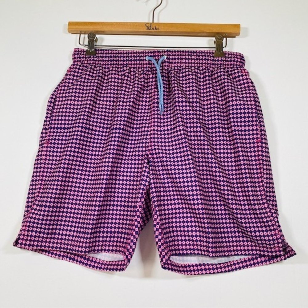 Tailorbyrd Pink Purple‎ Lined Swim Trunks Men's Medium